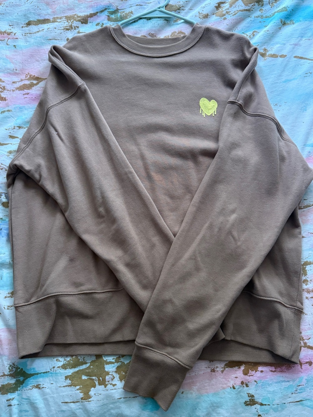 Spiritual Gangster x Kerri Rosenthal Taupe Choose Happiness Crew Neck